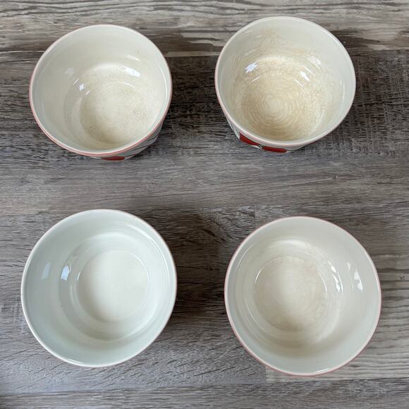 Mikasa Fresh Fruit Strawberry Bowls & Creamer DP002 Japan Set of 5 - Picture 4 of 7